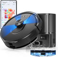 Vexilar robot aspirateur, Noir, Laveur 5000Pa, Cleanova W11 Aspirateur avec Vidange Automatique Poussière