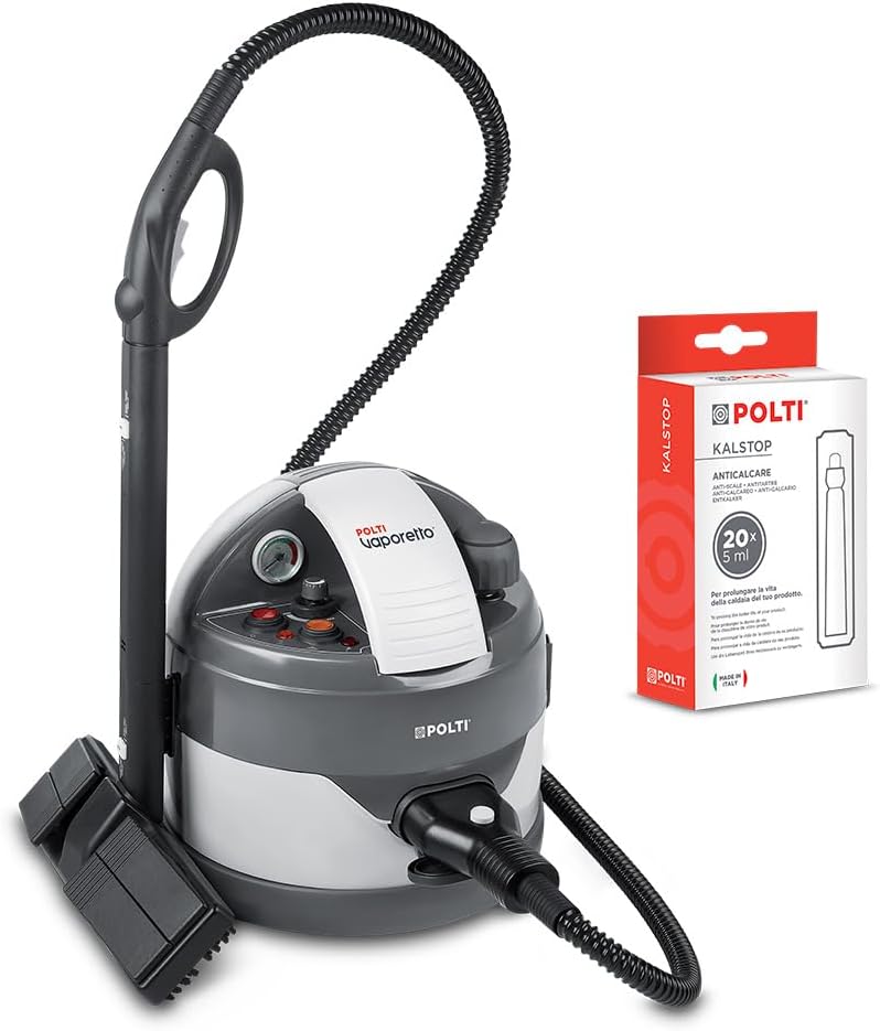 Polti Nettoyeurs vapeur, 2000 W, 2 L, Gris, Vaporetto Eco Pro 3.0 Kalstop, 20 Flacons de Kalstop Anticalcare