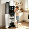 Distributeur fontaine à eau, Noir, d'eau Commercial, 4 Étapes Filtration, Eau Pure Fraîche