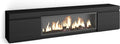 Skraut Home cheminée électrique, 107 cm., 34 W., Noir, Meuble TV, Banc Télé, Grand Espace de Rangement, Les TV jusqu'à 80'