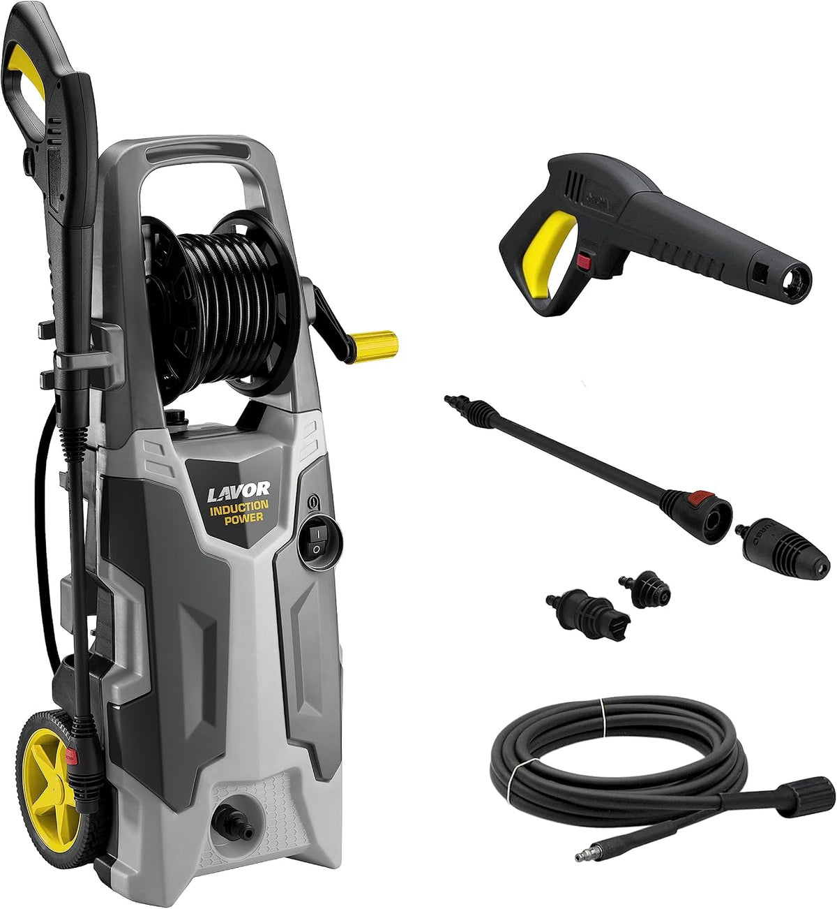 Lavor nettoyeur haute pression, 160 Bar, 390 l, 2200 W, Noir, Cruiser 160 Plus avec Moteur à Induction, Enrouleur en Pression
