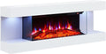 BALDERIA cheminée électrique, 2000 W, Blanc, minuterie, thermostat