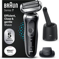 Braun Rasoirs à têtes rotatives, Marron/Noir, rasoir sans fil, humide et sec, 100 % étanche, prise britannique à 2 broches