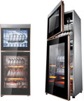 armoire, Argenté, de stérilisation verticale en acier inoxydable, Égouttoir à vaisselle de grande capacité pour vaisselle et vaisselle