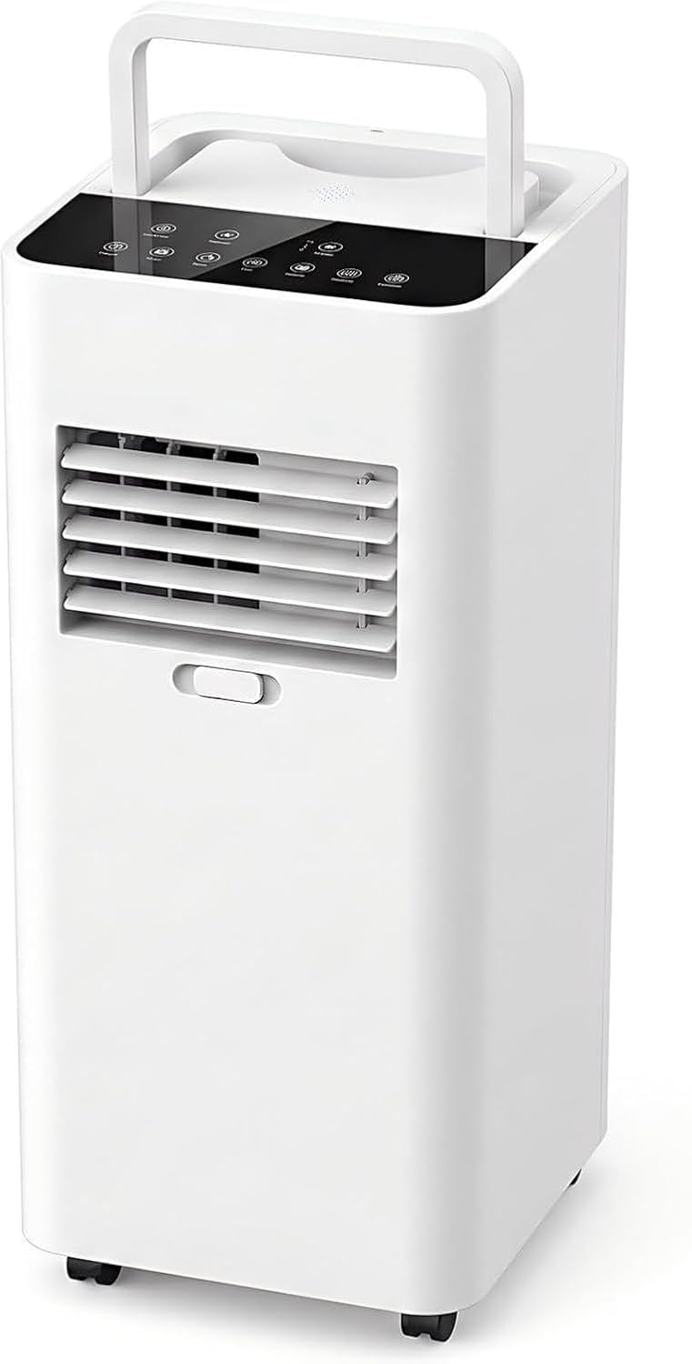 GUOGHUI climatiseur portable, 7000 BTU, 30Db, Blanc, Climatiseur Mobile Portable pour Chambre Bureau Dortoir
