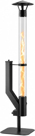 WARMATEK Cuisinières, environ 565 × 350 × 1780 mm., 5000 W, Transparent, Patio Poêle à granulés d'extérieur