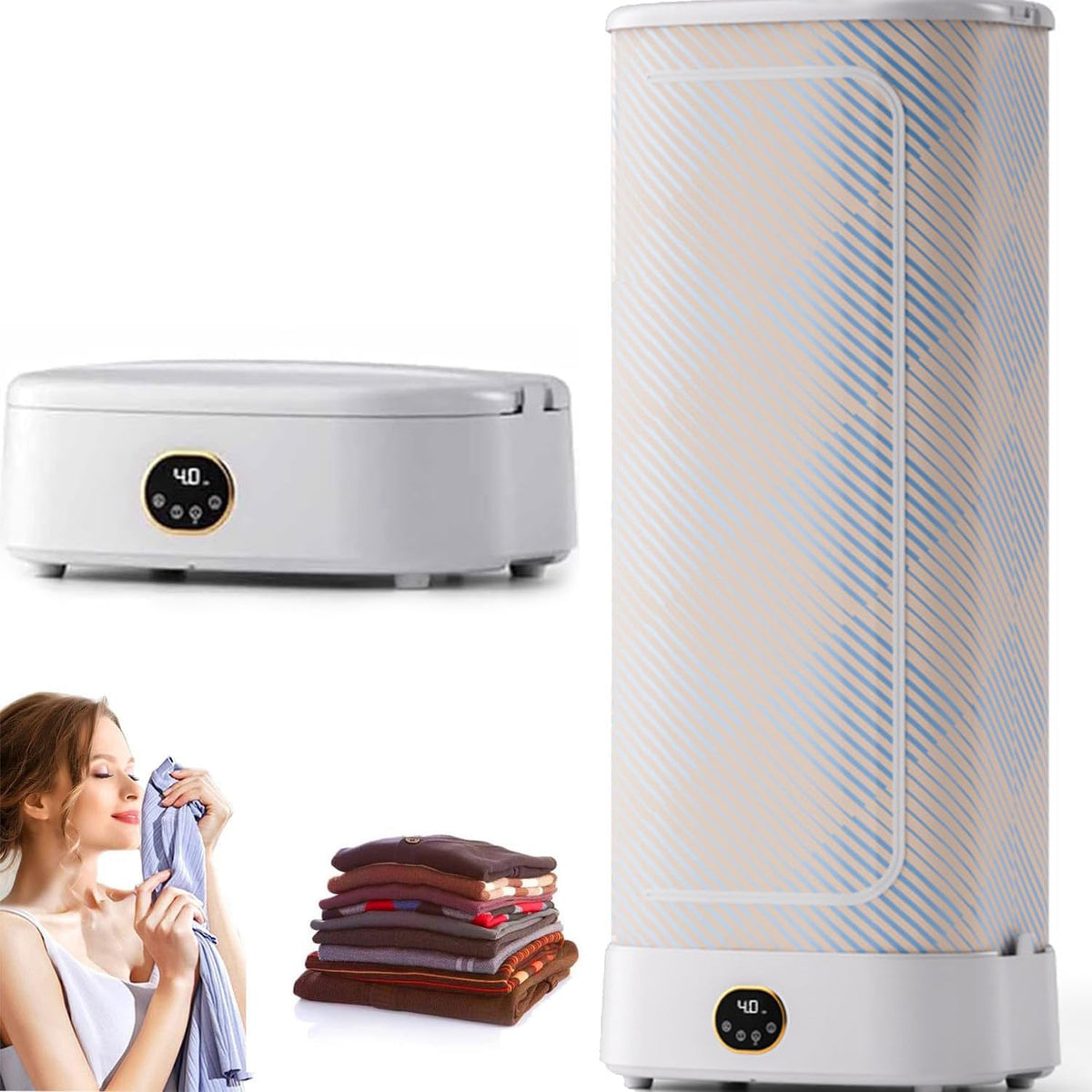 armoire ylpddmm, 1000 W, Blanc, Machine à Repasser à Vapeur, sèche-Linge électrique, for tous les tissus