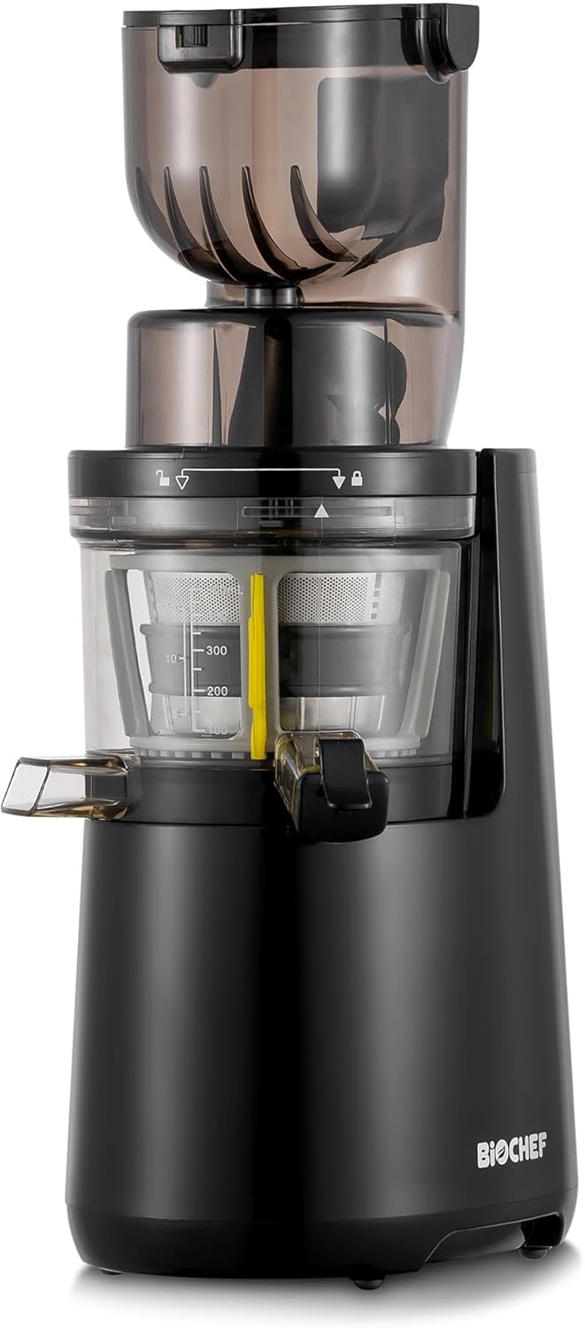Bio Chef Extracteurs de jus à vis simple, Noir, Extracteur de Jus BioChef Atlas Whole Slow Juicer