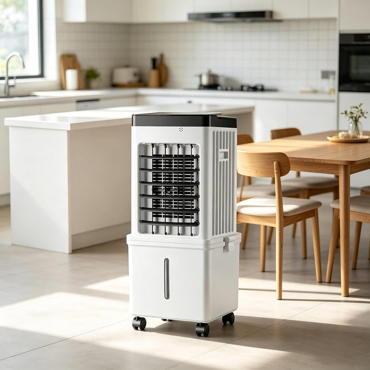 Climatiseur climatiseur portable, 45 DB, 10 L, Blanc, Mobile Sans éVacuation Avec Humidification, Rafraichisseur D Air RéServoir D'Eau De Plus