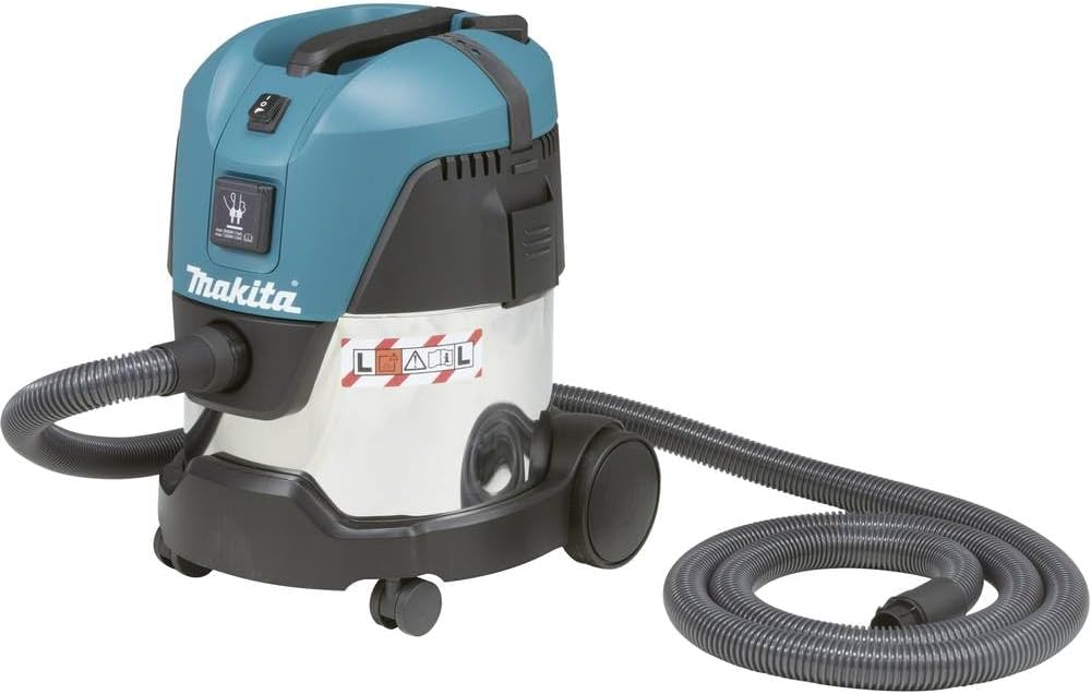 Makita Aspirateurs traîneaux, 20 l, 1200 W, Bleu, Aspirateur 210 mbar (kit d'accessoires) VC2012 L