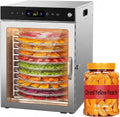 GHKWXUE déshydrateur alimentaire, 800 W, Blanc, 86℉-190℉Contrôle de la température Séchoir pour viande séchée