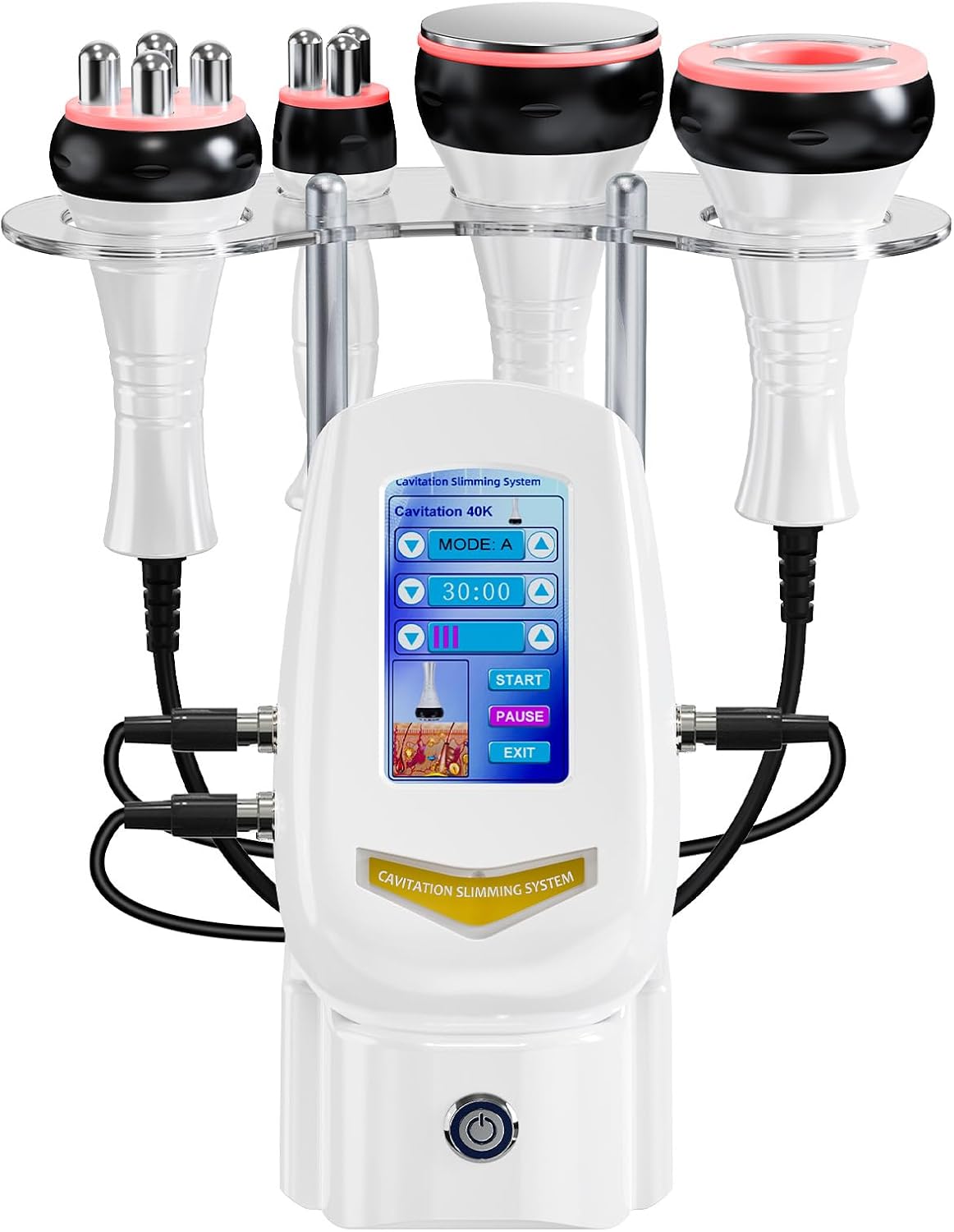 Ibtyzo appareil de massage, Noir, Masseur Cellulite 40K, Machine Minceur 4 En 1, Ultrasons Cavitation Radiofréquencemètre