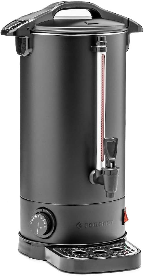Forgast machine à café, 7 litres, Argenté, Distributeur d'eau chaude, Acier inoxydable, Cafetière et théière professionnelle