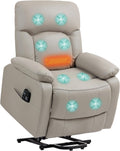 HOMCOM Fauteuils relaxants, Gris, Fauteuil Releveur Électrique Massage Chauffage Ports USB