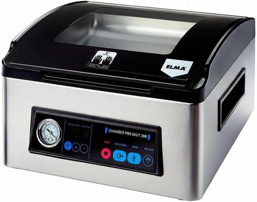 Elma Appareils de mise sous vide, 30 cm, 43 x 36 x 23,5 cm, 350 W, Noir, Chamber Pro Digit 300 Emballeur sous vide professionnel