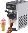 RETRIN sorbetière, ZB-BQL28, 20 x 40 x 51 cm, 450 W, Acier inoxydable, Noir, Professionnelle, La Maison, Machine à Glace Italienne De Comptoir
