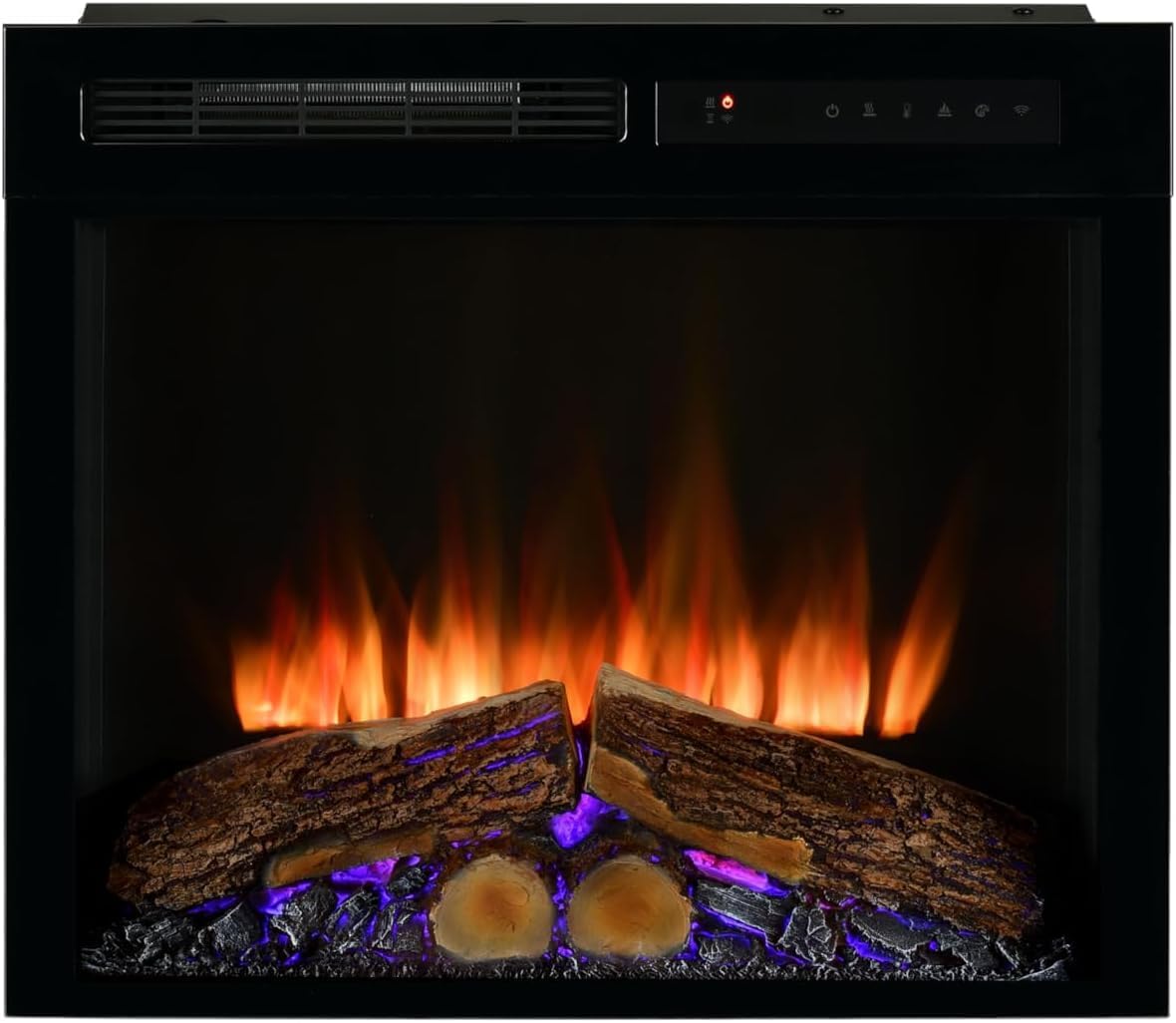 DIMPLEX cheminée électrique, 2 KW, Noir, Spark 23'' Insert de Cheminée Murale Effet Flamme LED Optiflame