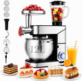 Royal Swiss robot de cuisine, 2000 W, 12 L, 1,5 L, Argenté, Multifonction 3 en 1 professionnel, Robot Pâtissier Bol Inox