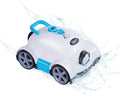 Hinice robot aspirateur, 2200 m, Blanc, Robot nettoyeur de piscine sans fil, automatique pour piscines enterrées/excédentaires