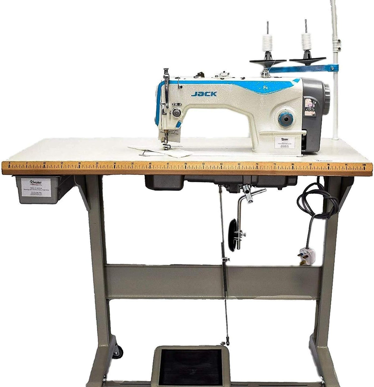 Konsew machine à coudre, Noir, Jack F 4 industrielle à entraînement direct et à point noué