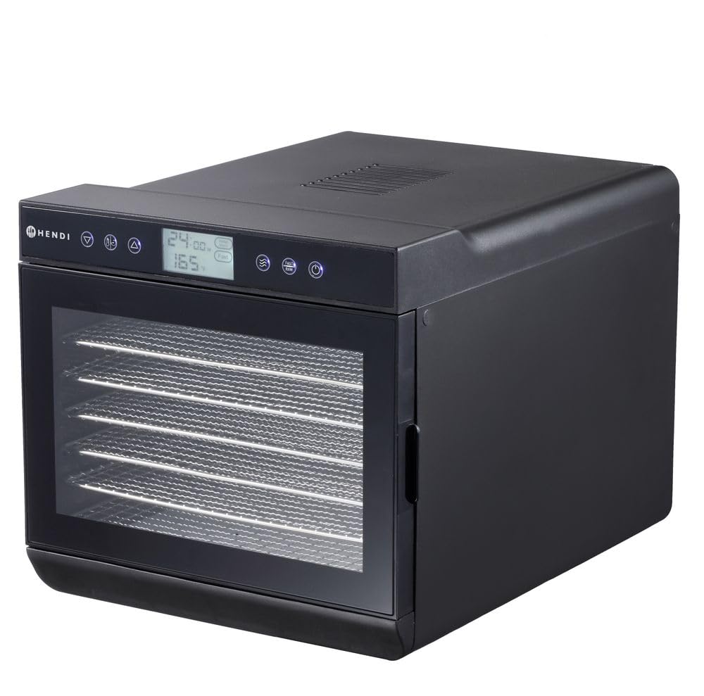 HENDI déshydrateur alimentaire, 230 V, 500 W, 345x450, 315 mm, Argenté, 7 plateaux, machine à sécher les fruits et légumes