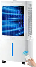 Widppsopt fontaine à eau, 25 L, Blanc, Refroidisseur d'air par évaporation 3 en 1 avec 3 vitesses, minuterie 12 h