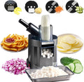CHHMAELOVE trancheuse électrique, 100 W, Argenté, Coupe-légumes électrique 4-en-1 avec coupe-frites ondulé