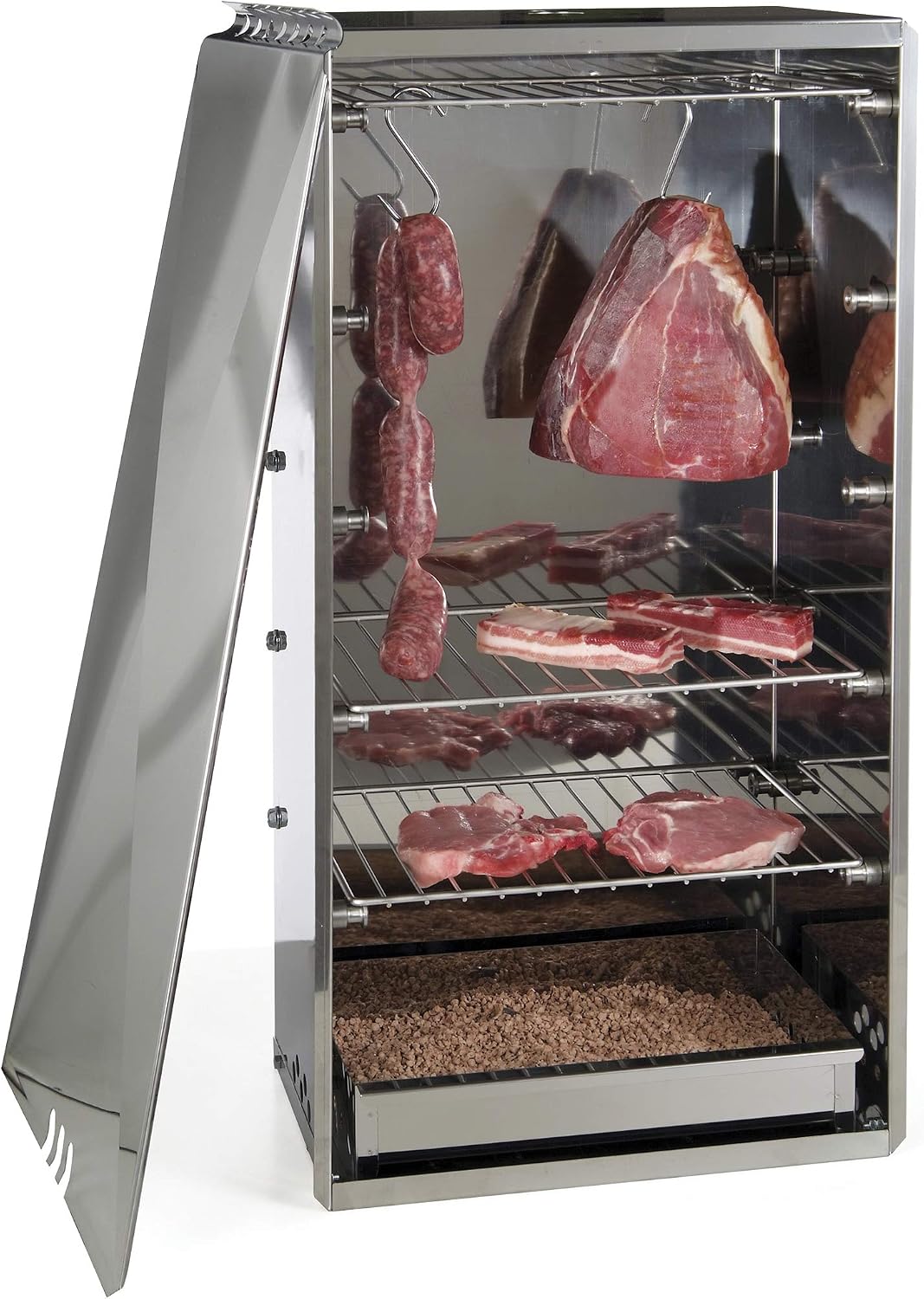 Reber fumoir, Argenté/Gris, 10030 N en inox de taille moyenne, poissons, fromages