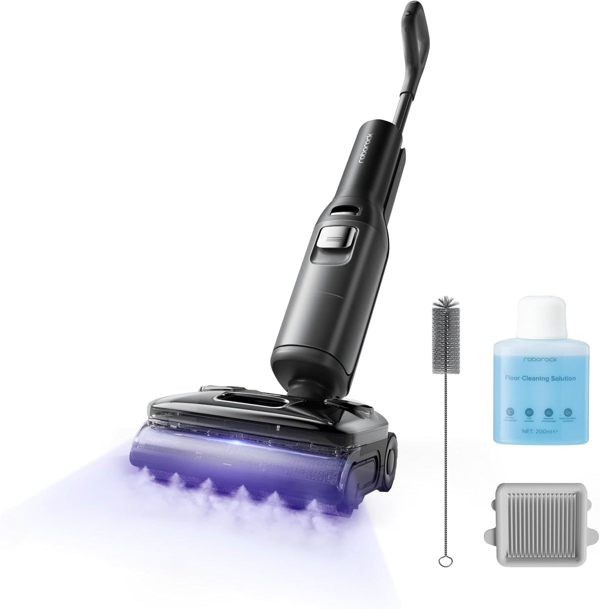 roborock nettoyeur vapeur, 22 kPa, Noir, F25 Ultra, Aspirateur Laveur, Contrôle App, Aspirateur Laveur à Vapeur 180 °C et à Haute température 86 °C