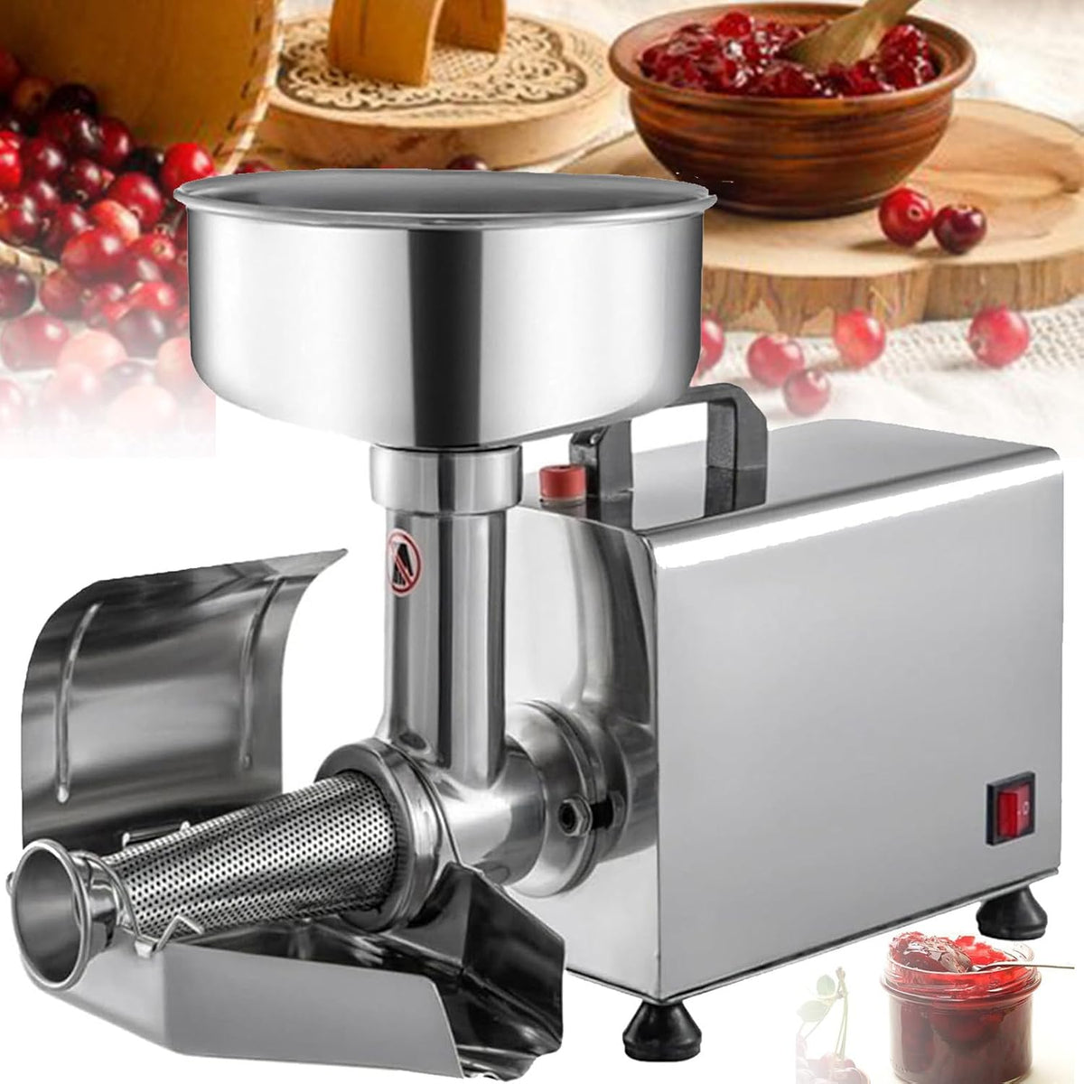 DPQYJPP presse-agrumes, 450 W, 220 V, Argenté, Commerciale passoire Alimentaire et Machine à Sauce en Acier Inoxydable