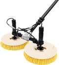 AETEREOS nettoyeur de vitres, 7.5 M, Manche télescopique (alliage haute densité), tête de brosse (nylon haute densité), cadre (alliage antirouille)