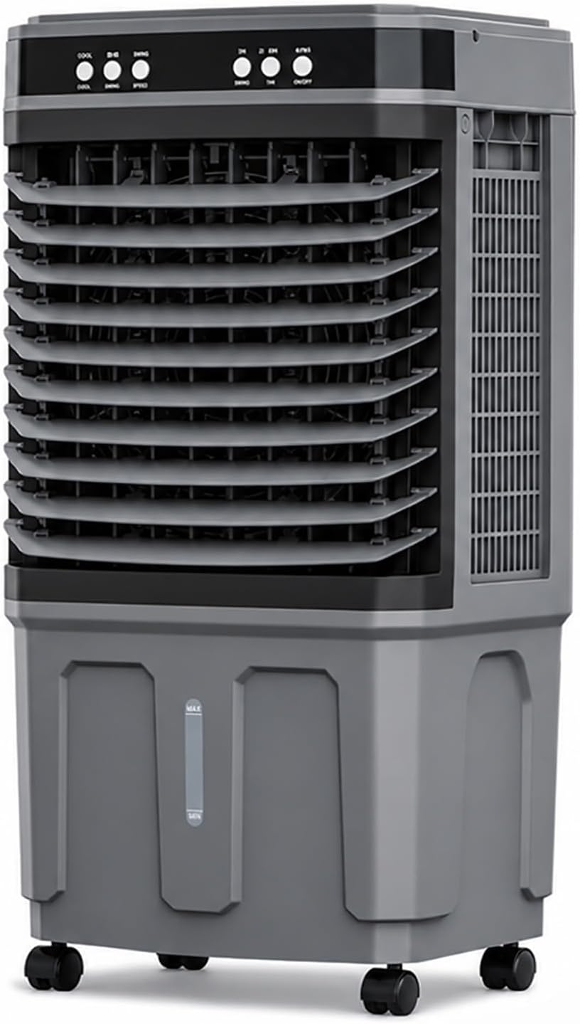 Climatiseurs portables FQWYNMZ, 45–60 dBA, Blanc, Commercial Evaporative Air Cooler Fan, Humidificateur Industriel