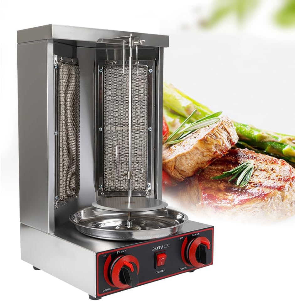 Haoxuesen Grills électriques d'extérieur, 29,5*30*48,5 cm/11,61*11,81*19 pouces, 3000 W, 220 V, acier inoxydable, céramique, cuivre, argent