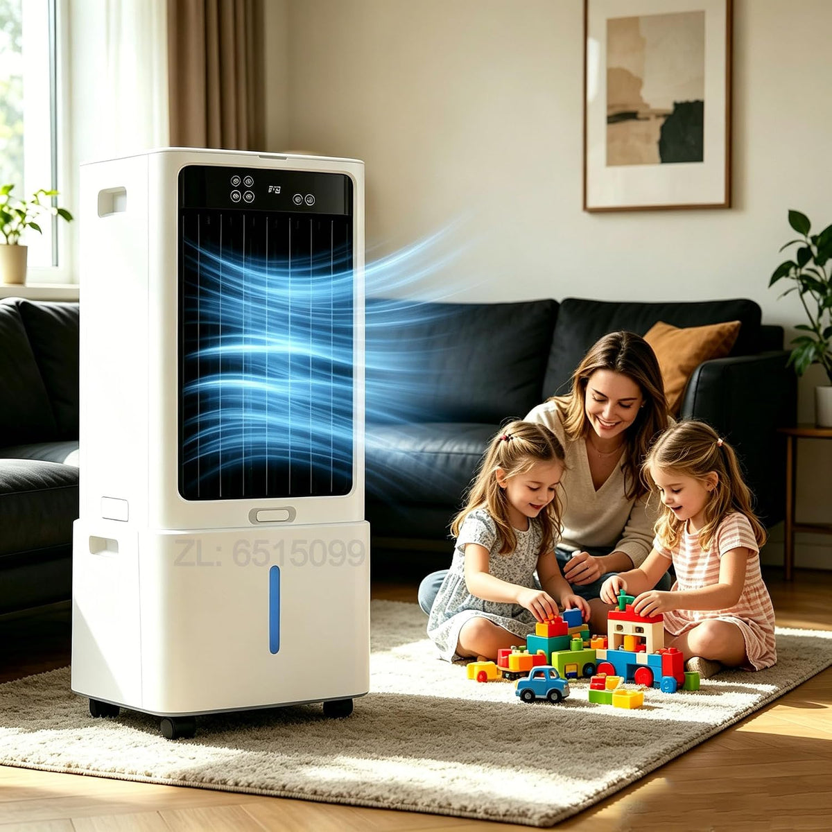 climatiseur portable Climatiseur, 12 L, Blanc, Mobile -Amélioré, Rafraîchisseur d'Air avec Télécommande, Minuterie 1-12h