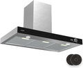 KLARSTEIN hotte aspirante, 90 cm, 628 m, 68 dB, Argenté, AirNova - Hotte murale, LED 6500 K, Silencieuse, Acier Inoxydable