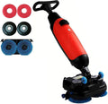 ZHIGUANYUN Balais-laveurs, 43–56 dB, 45 cm, Blanc/Rouge/Gris, Autolaveuse autoportée rotative à 360°, autolaveuse Commerciale Portable