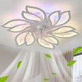 DDYY Ventilateurs de plafond avec lampe intégrée, Blanc, Grand plafonnier avec ventilateur LED pour chambre à coucher