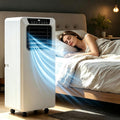 HUANQIN climatiseur portable, 12000 BTU, 12000btu, Blanc, Climatiseur Mobile Monobloc, Puissance de Refroidissement Rapide