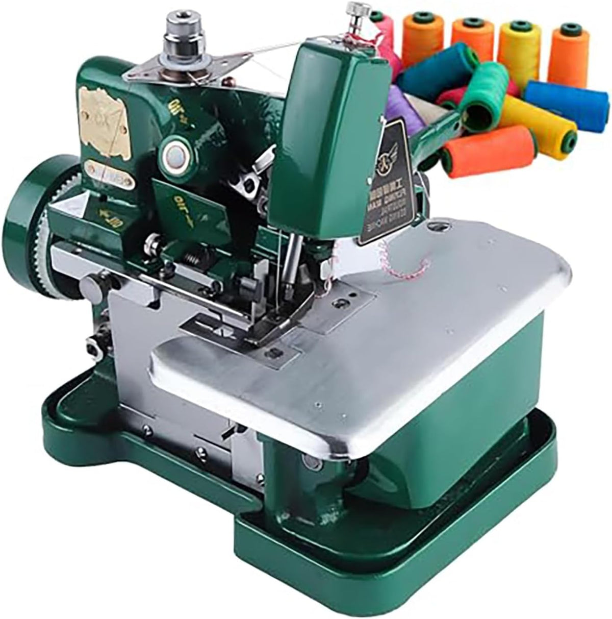 YZRDCXM surjeteuse, 255 x 210 x 270 mm, Noir, Machine à surjeter, machine à coudre avec 3-4 fils, cadre en métal robuste