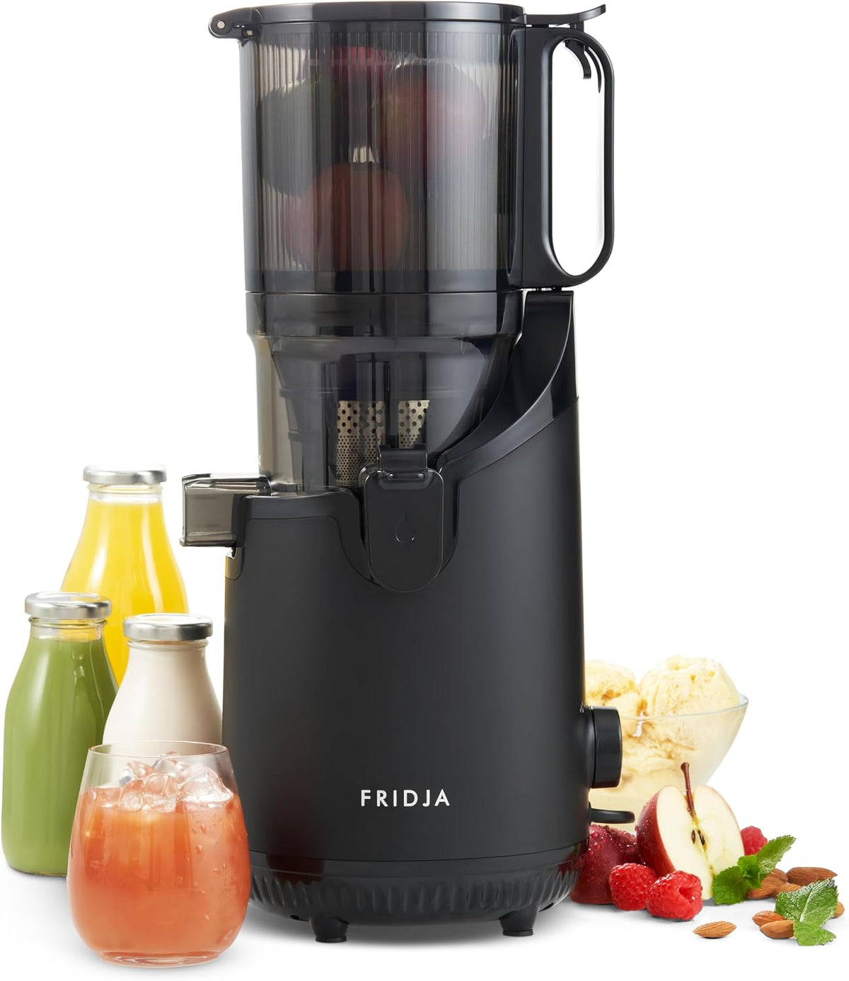 Fridja Extracteurs de jus à vis simple, 135 mm, 250 W, Noir, f2500 Extracteur de Jus à Alimentation Automatique