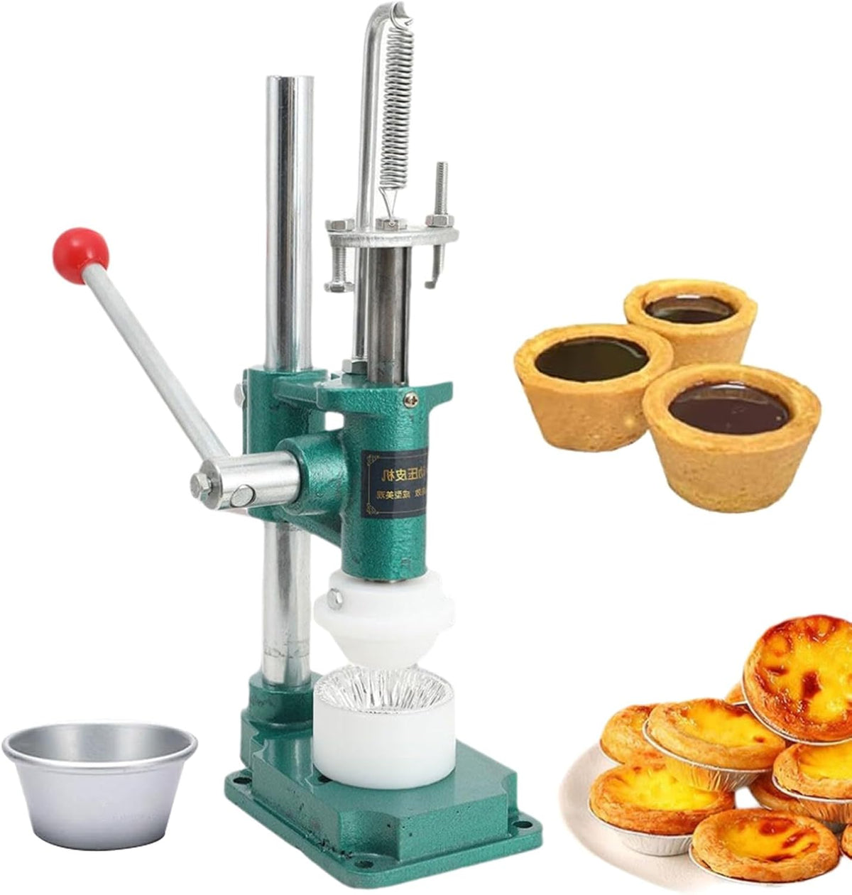Presse Presses à pâte, Noir, à tarte aux œufs avec 16 moules, machine manuelle pour tartelettes à la crème