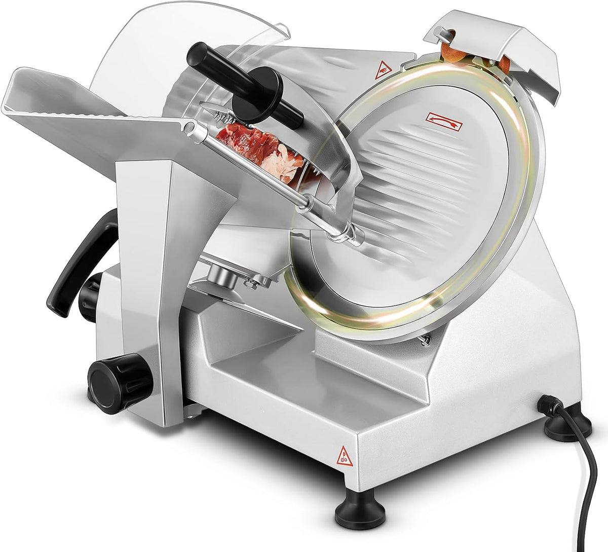 FOHERE trancheuse électrique, 240 W, 254 mm, 400 tr/min, Argenté