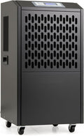 SOARS déshumidificateur, 118 L, Noir, Deshumidificateur d Air /Jour, Electrique Professionel avec Tuyau d'Évacuation & Roues