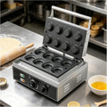 UPLTOE Machines à gaufres et croques, 110 V / 220 V, 1550 W, Noir, Machine À Tartelettes Pour Boulangeries, Double Chauffage 8Round