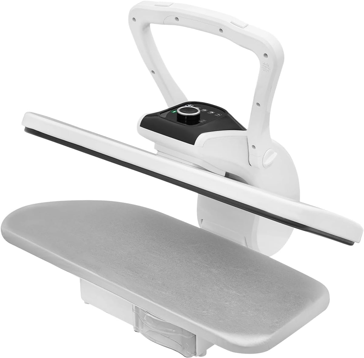 HPDTZ presse à repasser, 66 x 53 x 26 cm., 2200 W, 220-240 V, 50/60 Hz., fer, aluminium, ABS., blanc., avec réglage de la température à 5 niveaux