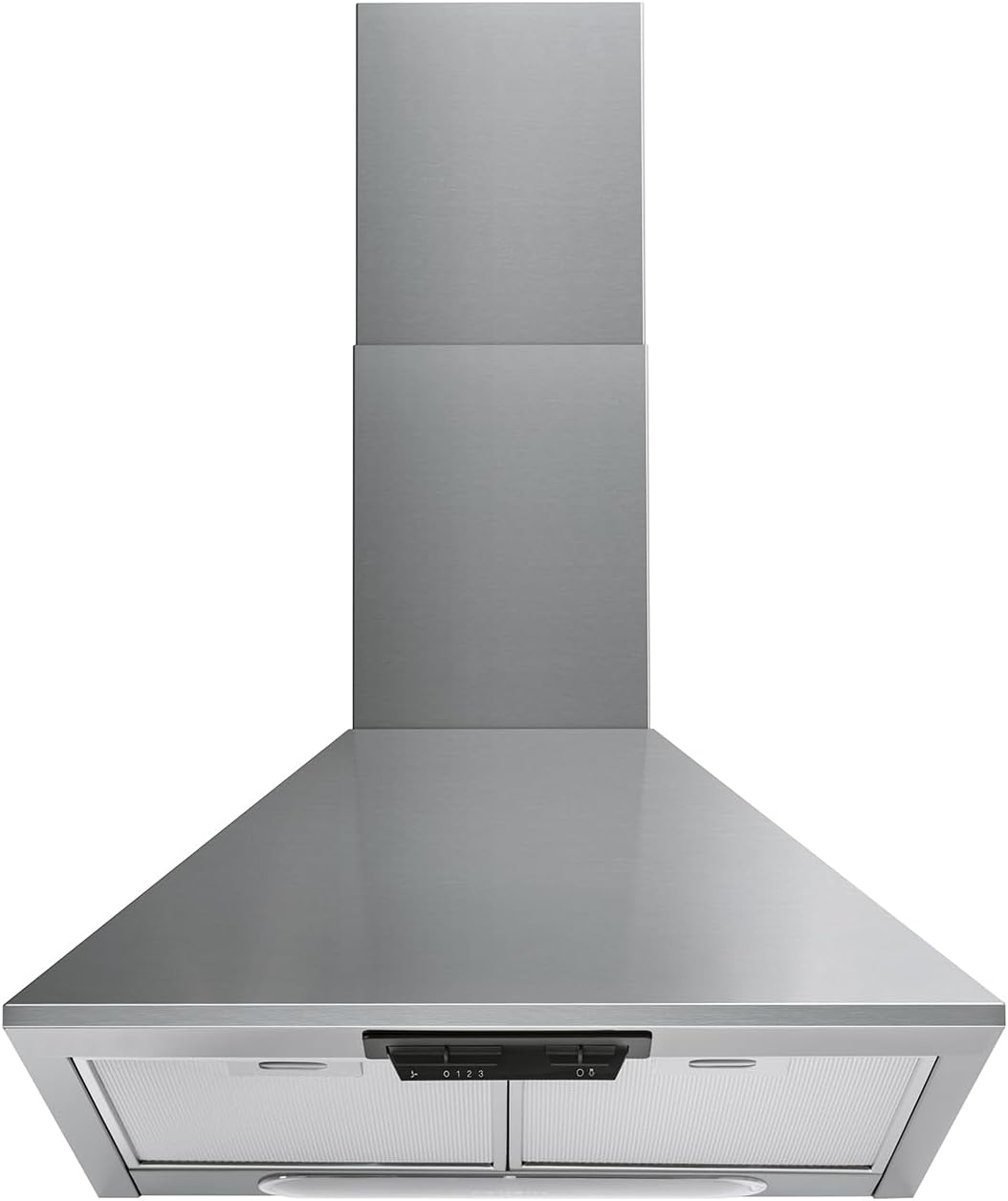 Indesit hotte aspirante, 60 cm, Argenté, de cheminée