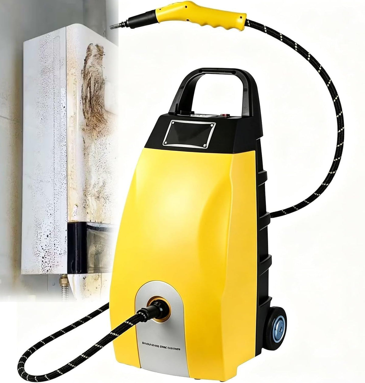 ZenHailure nettoyeur vapeur, 2500 W – 3000 W, 2500 W, Jaune, Industriel Portable, Production De Vapeur Constante Et Fiable à 110 °c