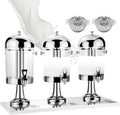 asdchZen fontaine à eau, 87 × 35 × 58 cm / 34,2 × 13,7 × 22,8 po, 24 L (3 récipients), 24 L, Acier inoxydable, Argenté / Plaqué or