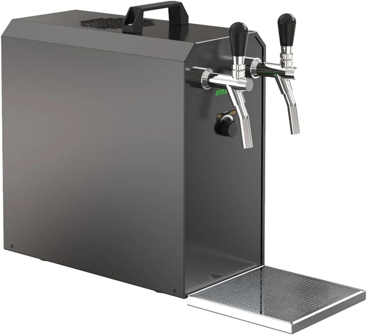 ich-zapfe.de Tireuses à bières, L / P / H / 210x405x410 (y compris un bac d'égouttage), 220 V, 50 Hz, 267 W, 1,16A, 55 litres, Noir, Tireuse a Biere