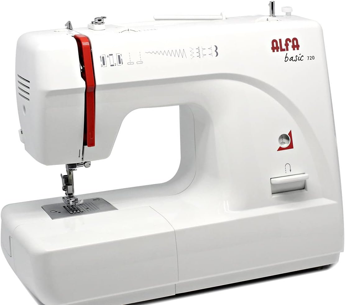 Alfa machine à coudre, 70 W, Blanc, 720 Basic 9 Dessins de puntada Moteur de Couleur